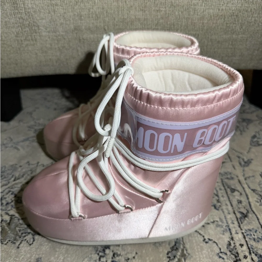 Moon Boot Icon Low Rose Pearly Boots Rose